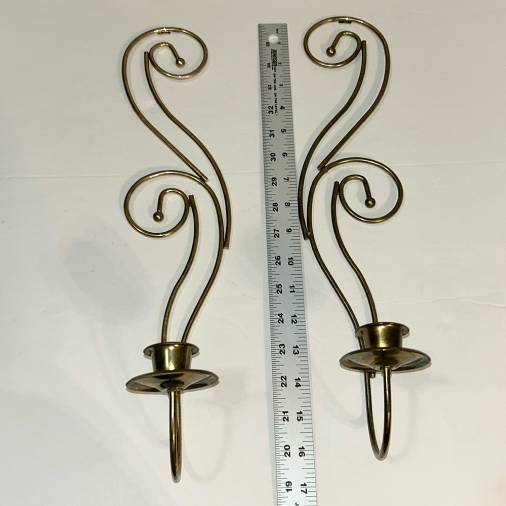 MCM Vintage Solid Brass Candle Holders